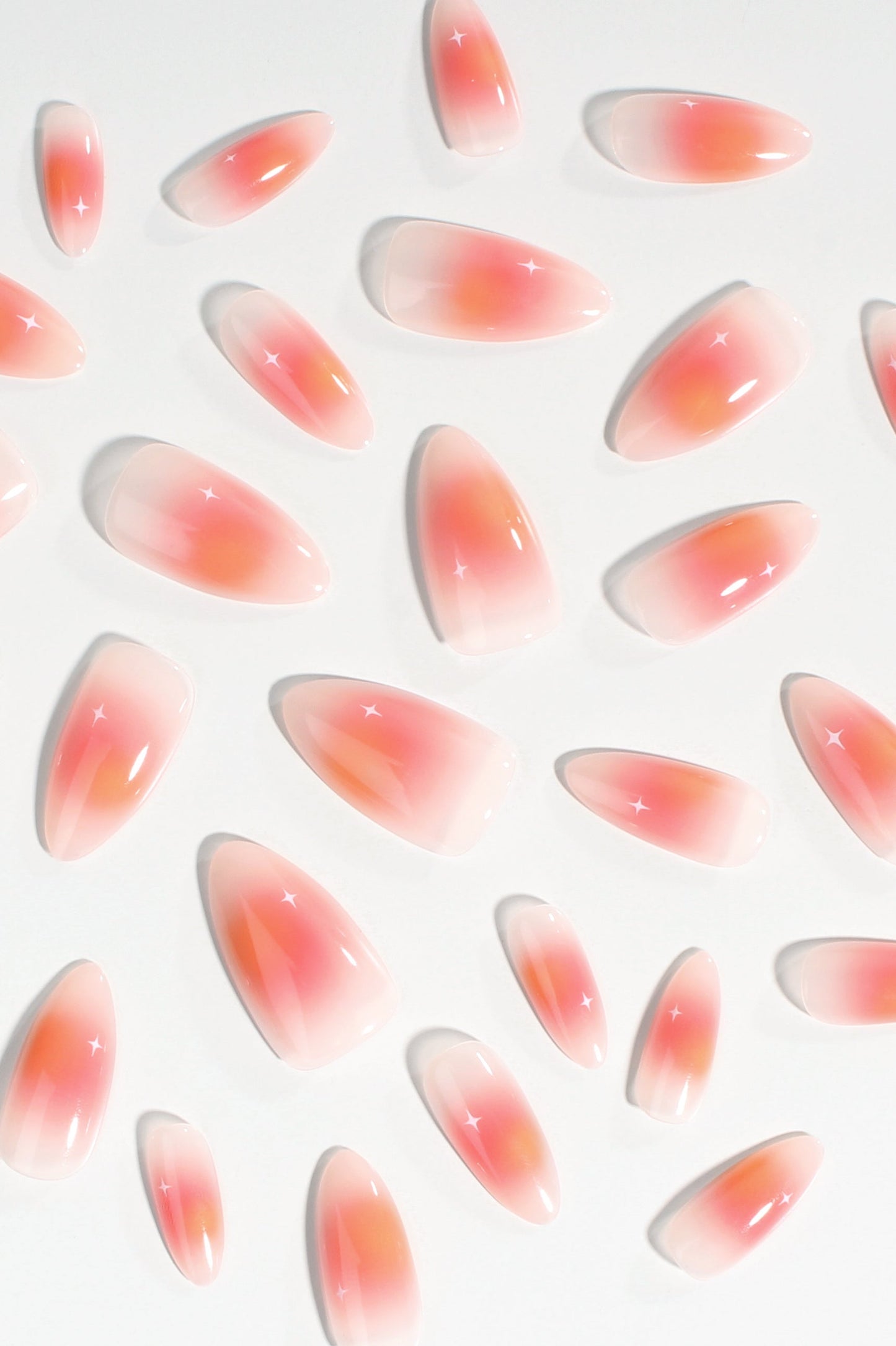 Bonmuz - Coral Sunset | Soft & Durable Press-On Nails