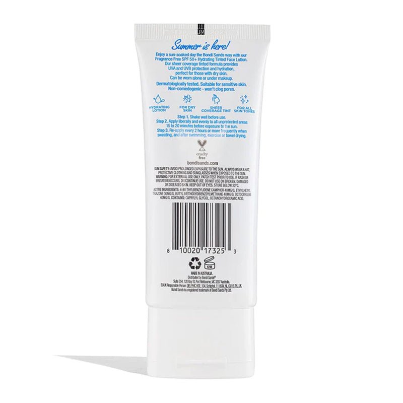 Bondi Sands SPF 50+ Fragrance Free Hydrating Tinted Face Lotion