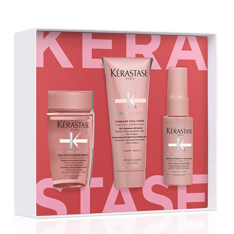 Kérastase Shine Essentials: Color Treated Hair Chroma Absolu Trio Gift Set Discontinued
