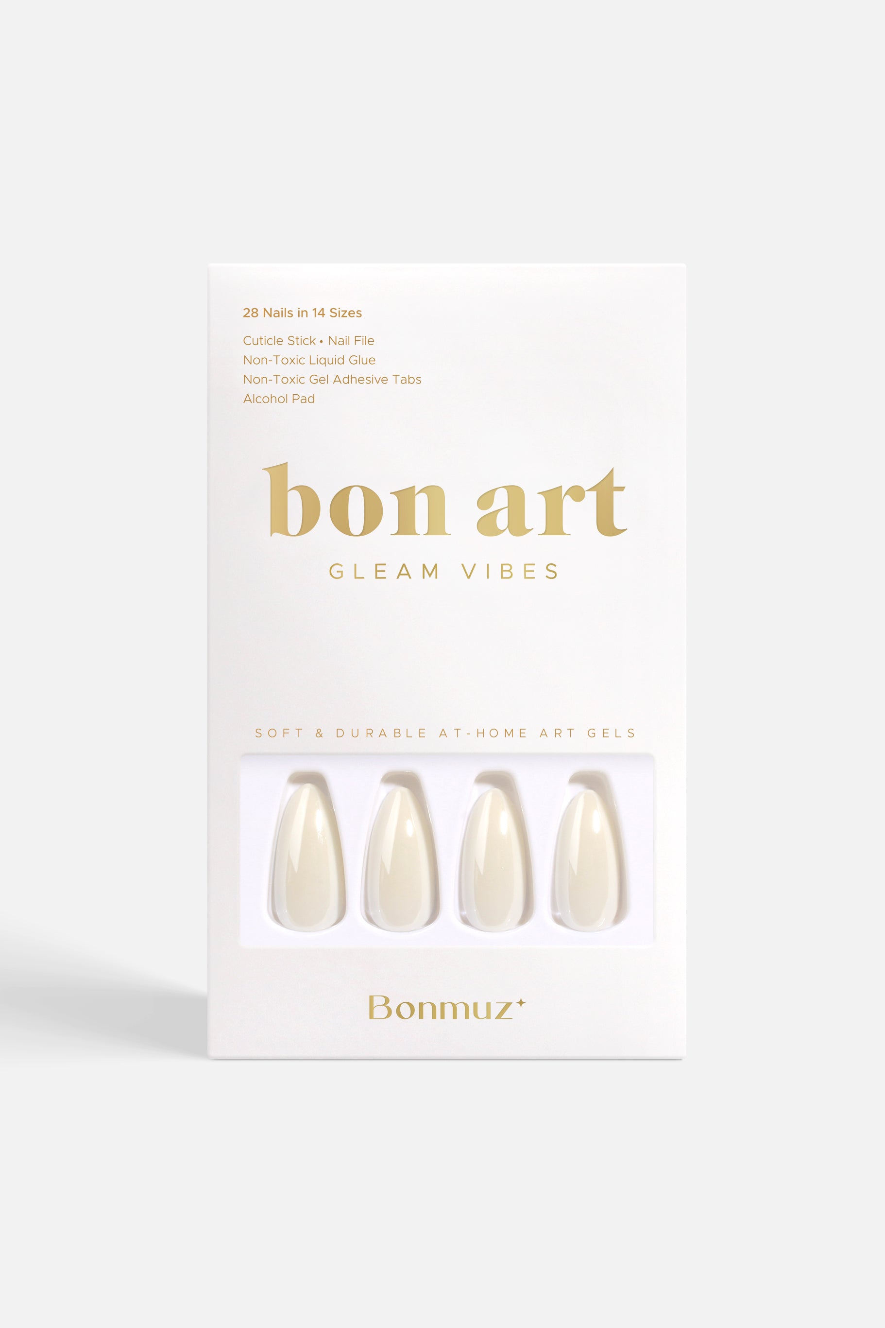 Bonmuz - Milk Sugar Pop | Soft & Durable Press-On Nails