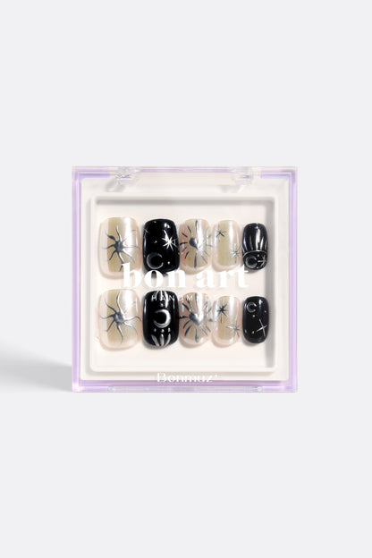 Bonmuz - Monochrome Eclipse | Pro Handmade Gel Nails
