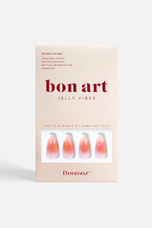 Bonmuz - Coral Sunset | Soft & Durable Press-On Nails