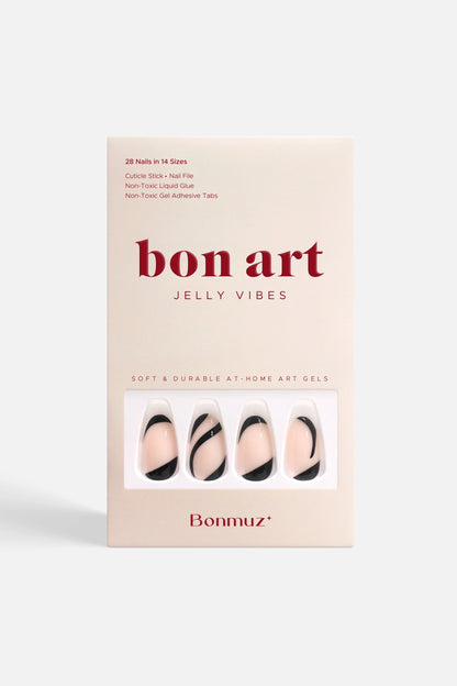 Bonmuz - Satin Black | Soft & Durable Press-On Nails