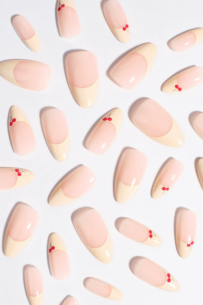 Bonmuz - Cherry Charm | Soft & Durable Press-On Nails