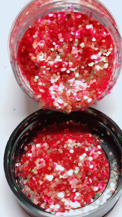 Inked Doll Cosmetics - CHERRY BOMB! Chunky Iridescent Glamdoll Glitter