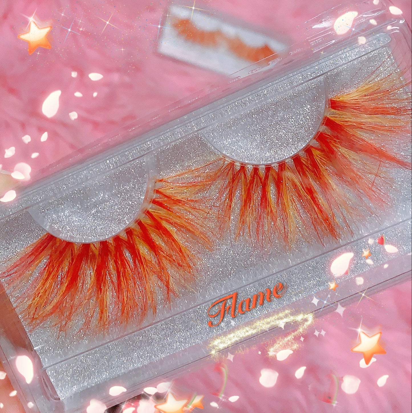 Inked Doll Cosmetics - *FLAME* (Orange/Red) DreamDoll Color Lashes!