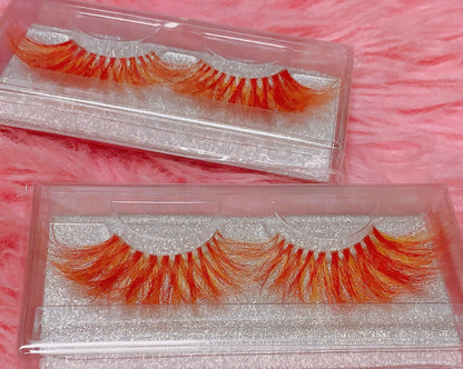Inked Doll Cosmetics - *FLAME* (Orange/Red) DreamDoll Color Lashes!
