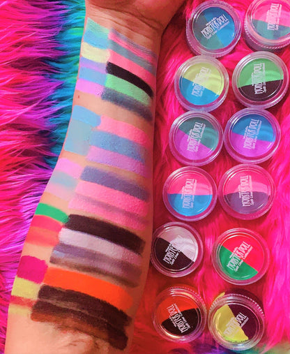 Inked Doll Cosmetics - (HUGE!) Monster Doll DRACULAURA *UV Neon/Pastel* Split Liner/Face/Body Paint