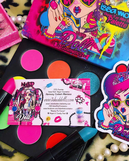 Inked Doll Cosmetics - ISSA MOOD!! 9 PC MINI *BLACKLIGHT* NEON PALETTE