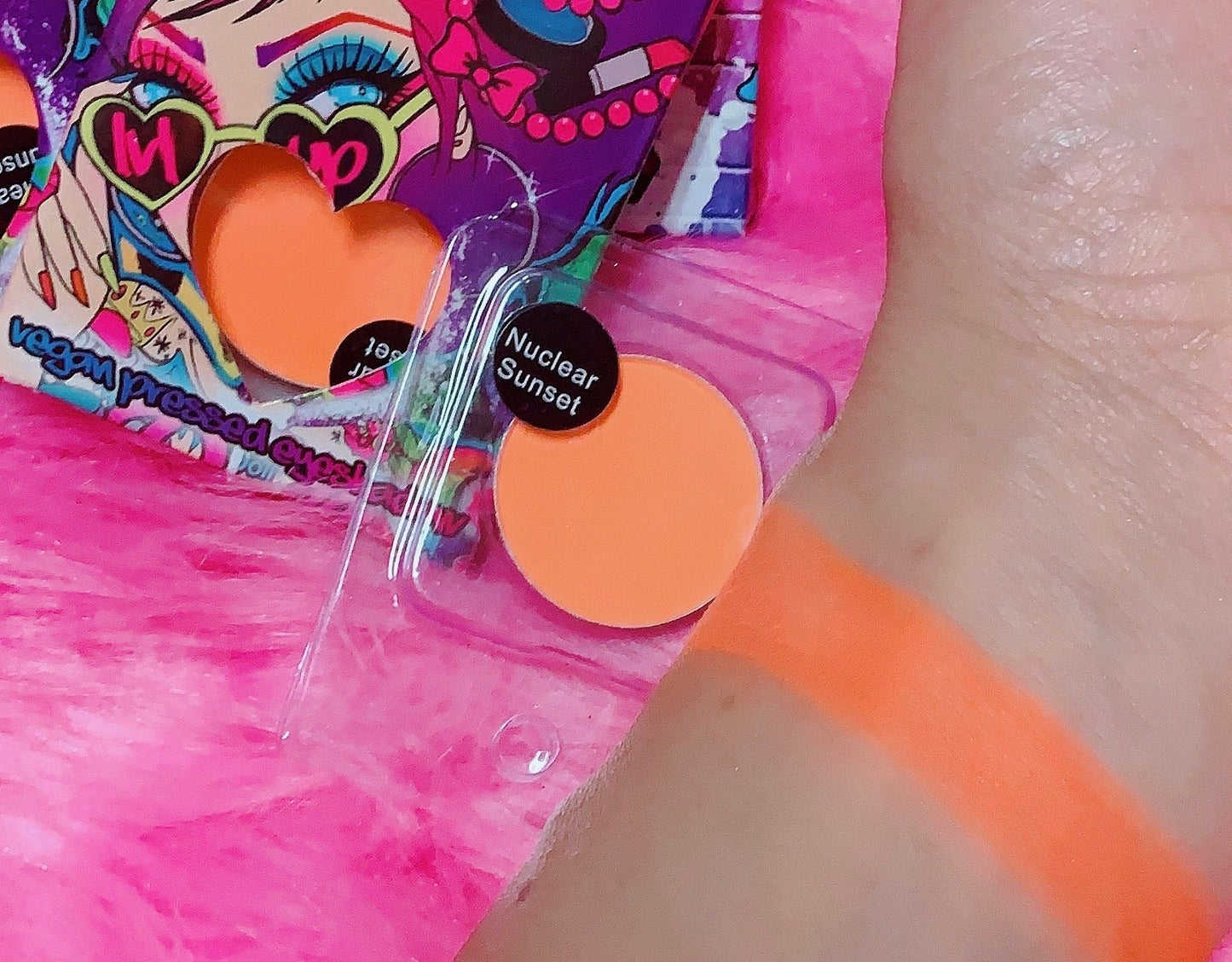 Inked Doll Cosmetics - *UV* NUCLEAR SUNSET! (Bright Creamsicle) PRESSED EYESHADOW SINGLE