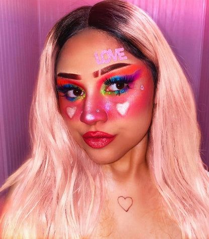 Inked Doll Cosmetics - NEON LIGHTS (24PC) *BLACKLIGHT!* Pigment/Glitter Pallete!