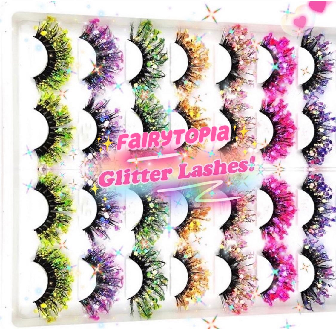 Inked Doll Cosmetics - TINKERBELL “FairyTopia” *UV* Glitter DreamDoll Lashes