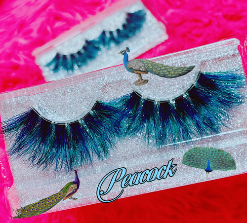 Inked Doll Cosmetics - *PEACOCK* (Blue/Green) DreamDoll Color Lashes!