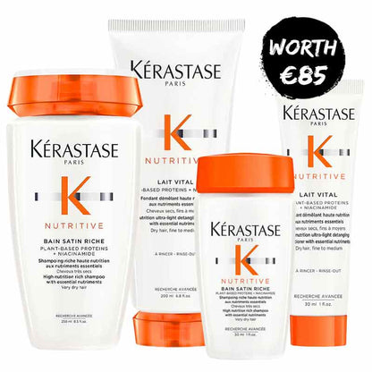 Kérastase Nutritive Riche Home & Away Shampoo and Conditioner Bundle For Very Dry Hair