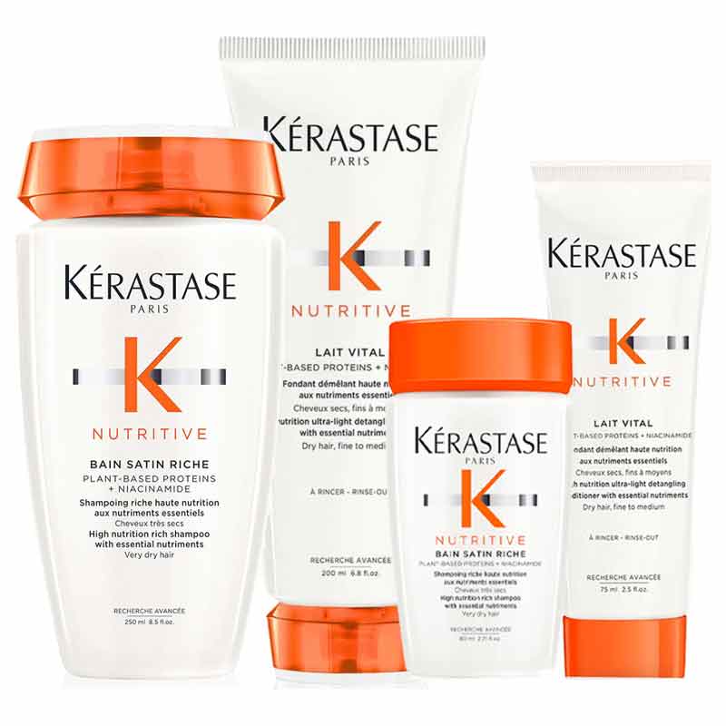 Kérastase Nutritive Riche Home & Away Shampoo and Conditioner Bundle For Very Dry Hair